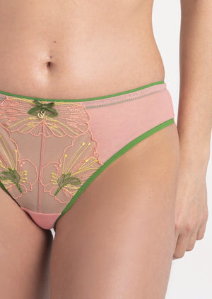 Samanta Lilly Hibiscus Sheer Brazilian Panty-0