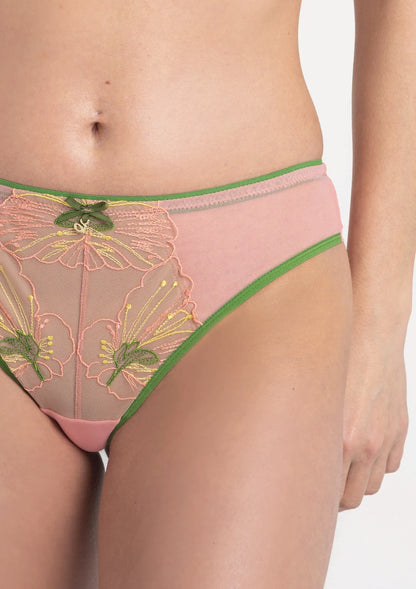 Samanta Lilly Hibiscus Sheer Brazilian Panty-0