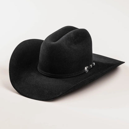 HatCountry Larry Mahan's Pinnacle 20X fur felt cowboy hat in black, three-quarter view