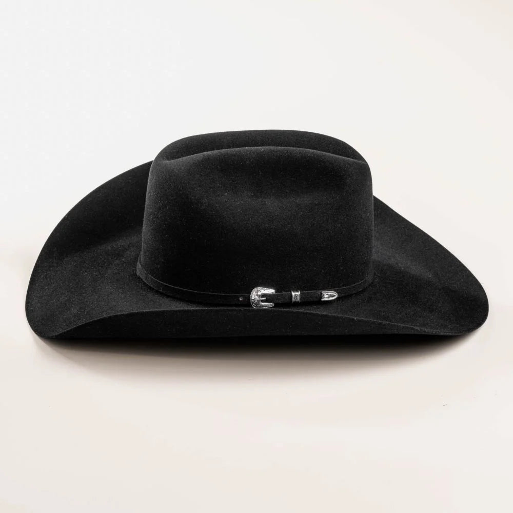 HatCountry Larry Mahan's Pinnacle 20X black fur felt cowboy hat with classic western crown and brim