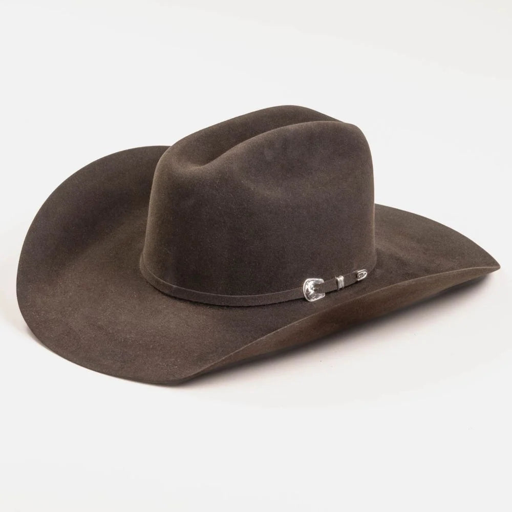 HatCountry Larry Mahan's Pinnacle 20X fur felt cowboy hat in brown, three-quarter view