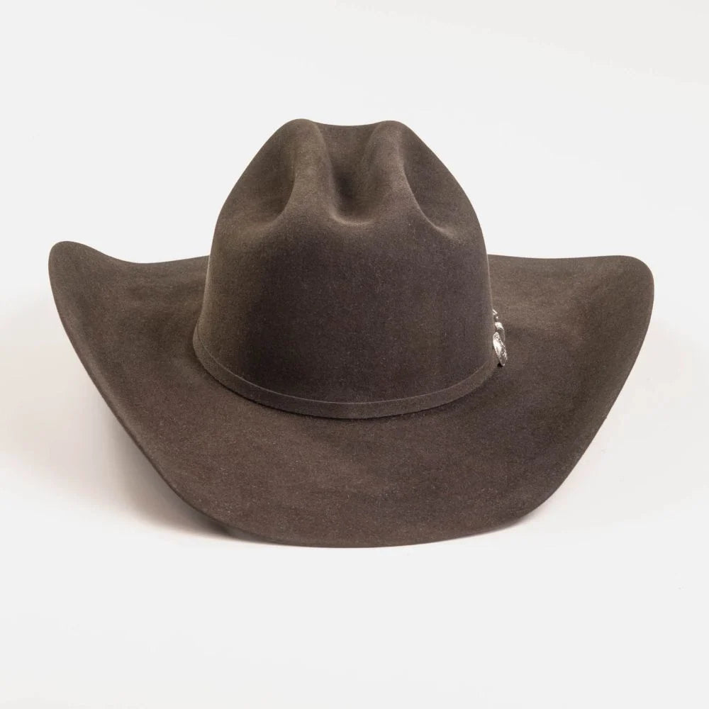 HatCountry Larry Mahan's Pinnacle 20X fur felt cowboy hat in brown with a classic cowboy crown and brim