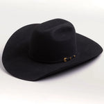 Larry Mahan's Cody 10X fur felt cowboy hat in black, three-quarter view