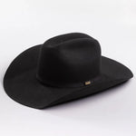 Larry Mahan's Jackson 5X fur felt cowboy hat in black, three-quarter view
