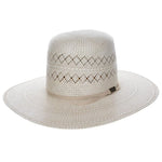 HatCountry Larry Mahan's Open Cowboy 10X straw cowboy hat in black, three-quarter view