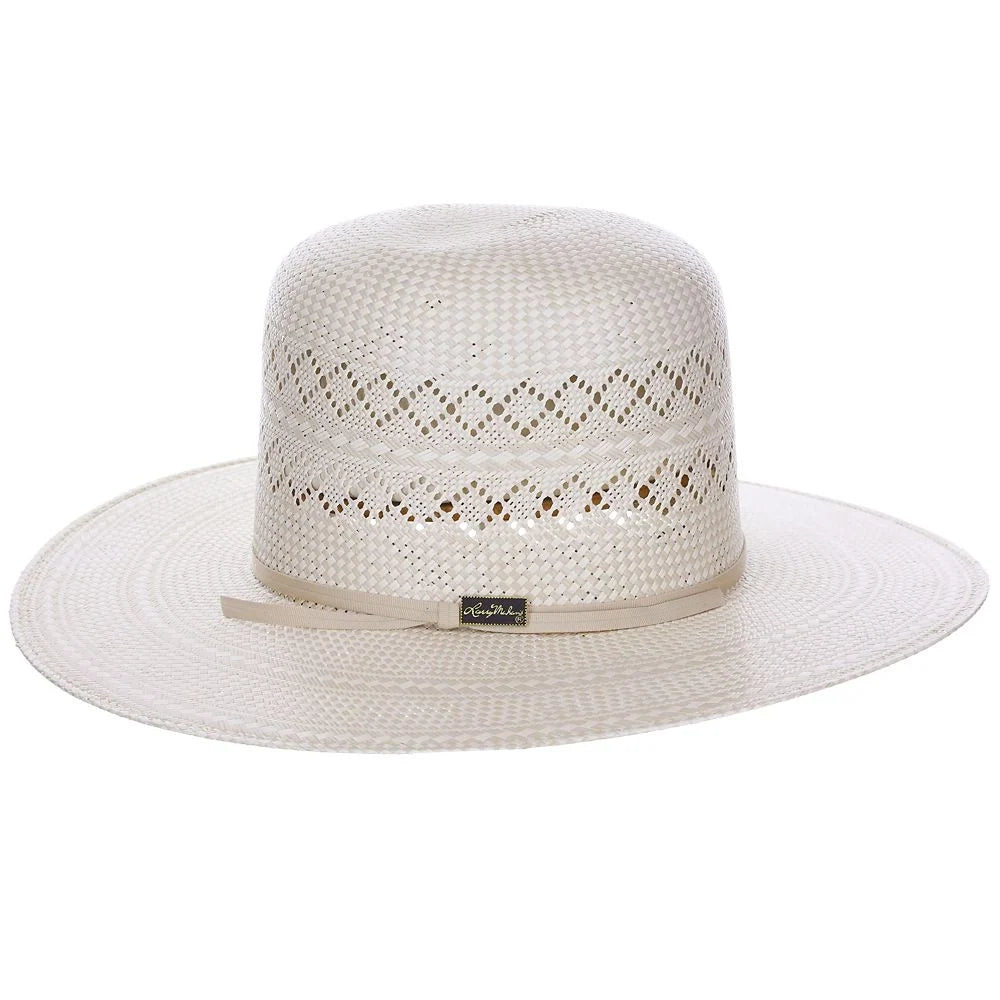 HatCountry Larry Mahan's Open Cowboy 10X straw cowboy hat in black, side view