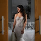 Ivory with Black Fur Shawl (Butterfly Wht03)
