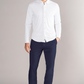 Long Sleeve Button Down Polo Dot // Blue Acorn