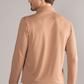 Long Sleeve Button Down Polo Solid // Clay