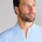 Long Sleeve Button Down Polo Solid // Powder Blue