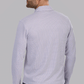 Long Sleeve Button Down Polo Dot // Orange Blue