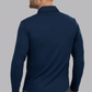 Long Sleeve Button Down Polo Contrast // Navy White