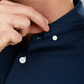 Long Sleeve Button Down Polo Contrast // Navy White