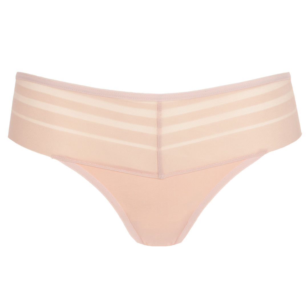 Sheer Striped Thong Panty Gorteks Luna Blush-4
