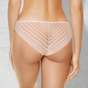 Gorteks Luna Blush Sheer Striped Bikini Panty-1