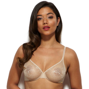 Gossard Glossies Lace Sheer Molded Bra Nude-0