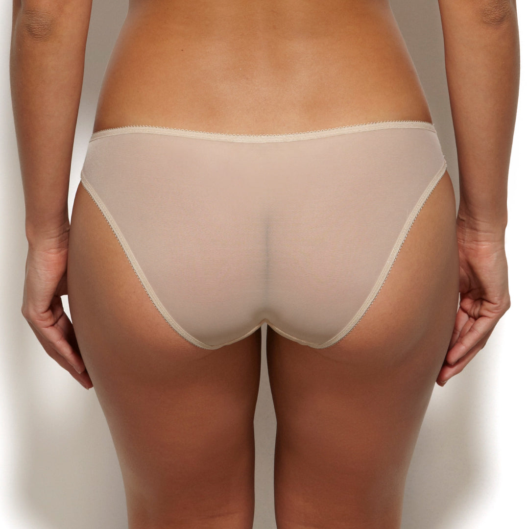 Gossard Glossies Lace Nude Sheer Bikini Panty-1