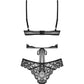 Obsessive Blomentis Soft Lace Bra & Sheer Thong Set-3