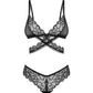 Obsessive Blomentis Soft Lace Bra & Sheer Thong Set-2