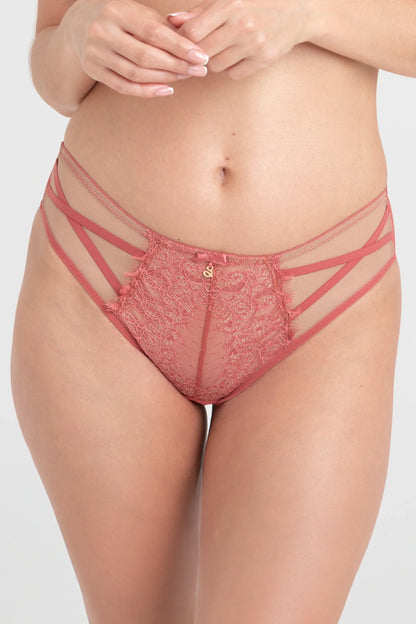 Samanta Naomi Rose Lace Brazilian Panty-0