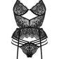 Lace Bustier Garter & String Set Beauty Night Temptation-4