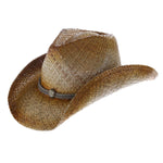 Peter Grimm Landau straw cowboy hat by HatCountry with a classic western crown and curved brim