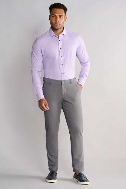 Leader Non-Iron Check // Lavender