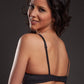 Semi-Sheer Half Padded Bra Lavinia Silver Feathers-1