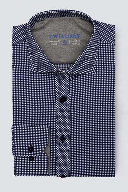 Leader Non-Iron Check // Blue