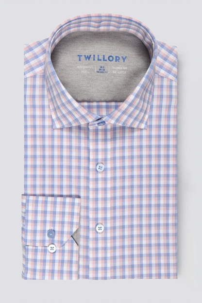 Leader Non-Iron Check // Orange Blue