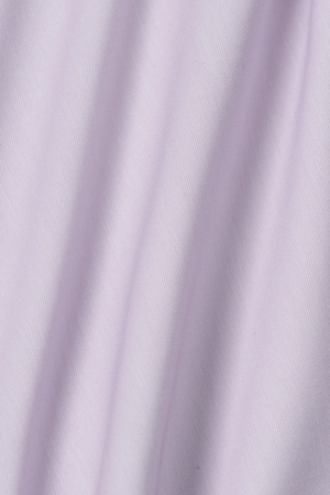 Twillory Leader non-iron lavender solid shirt with crisp fabric and classic collar, displayed on a hanger.
