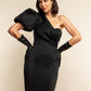 Leonora (black) - Italian cashmere lined 6-button length leather gloves