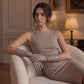 Leonora (grey) - Italian cashmere lined 6-button length leather gloves