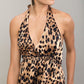 Leopard Halter Dress