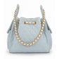 BEACH HAUS Bayshore Bucket Small bag in light wash denim, front view