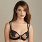 Lisca Peony Black Sheer Mesh Demi Bra-2