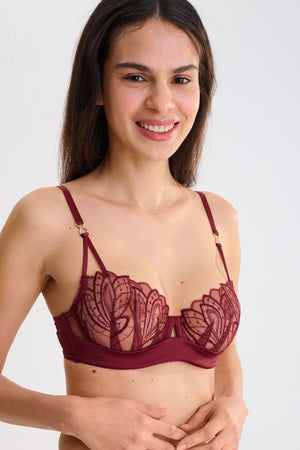 Lisca Adventure Garnet Red Underwire Bra