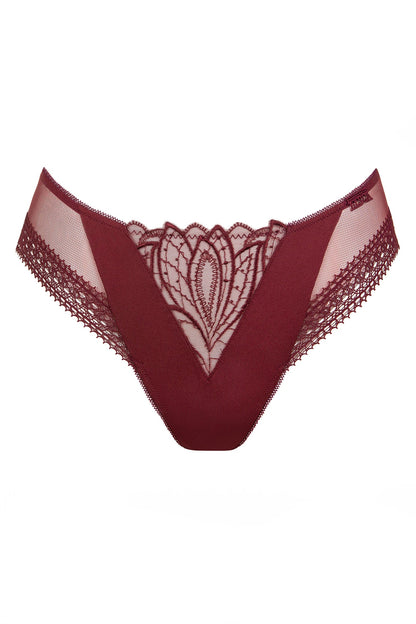 Lisca Adventure Garnet Red Embroidery Brief Panty-2