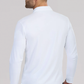 Long Sleeve Button Down Polo Contrast // White Navy Stitch