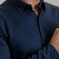 Long Sleeve Button Down Polo Dot // Navy