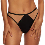 Kinga Lou Black Invisible Soft Thong Panty-0