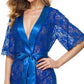 Lace Short Sleeve Lingerie Robe