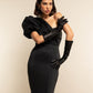 Lucia (black) - Italian unlined 8-button length leather opera gloves