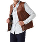 Luxury Brown Leather Vest for Men