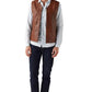 Luxury Brown Leather Vest for Men