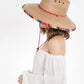 Peter Grimm Luz straw lifeguard hat in natural woven design with wide brim and chin cord