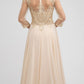 Juliet M12 Quarter Sleeved Embroidered Long A-Line Chiffon Dress