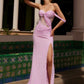 Nox Anabel M1698 Full Sequin Mesh Asymmetrical Sweetheart Neck Dress