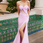 Nox Anabel M1698 Full Sequin Mesh Asymmetrical Sweetheart Neck Dress