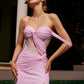 Nox Anabel M1698 Full Sequin Mesh Asymmetrical Sweetheart Neck Dress